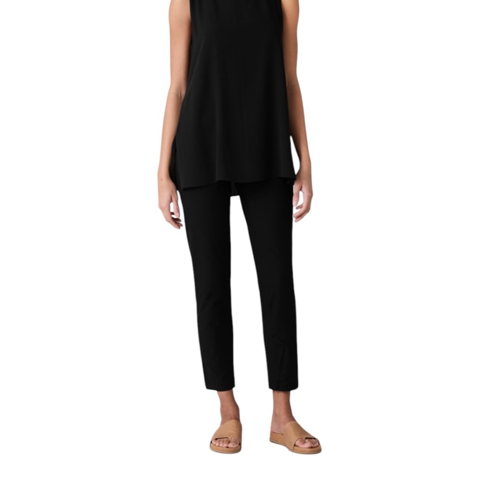 Eileen Fisher•Black Pull On Pants Ankle Zipper